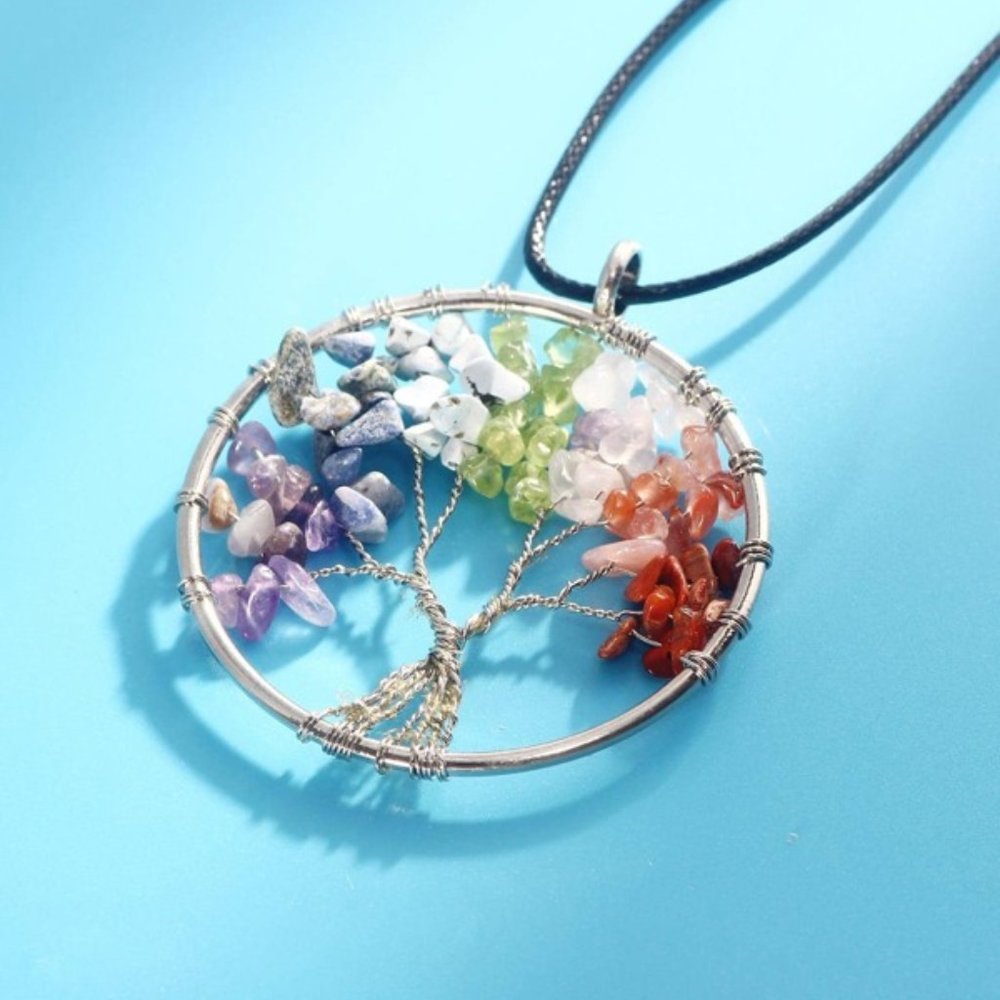 Tree of life Crystal Pendant Necklace